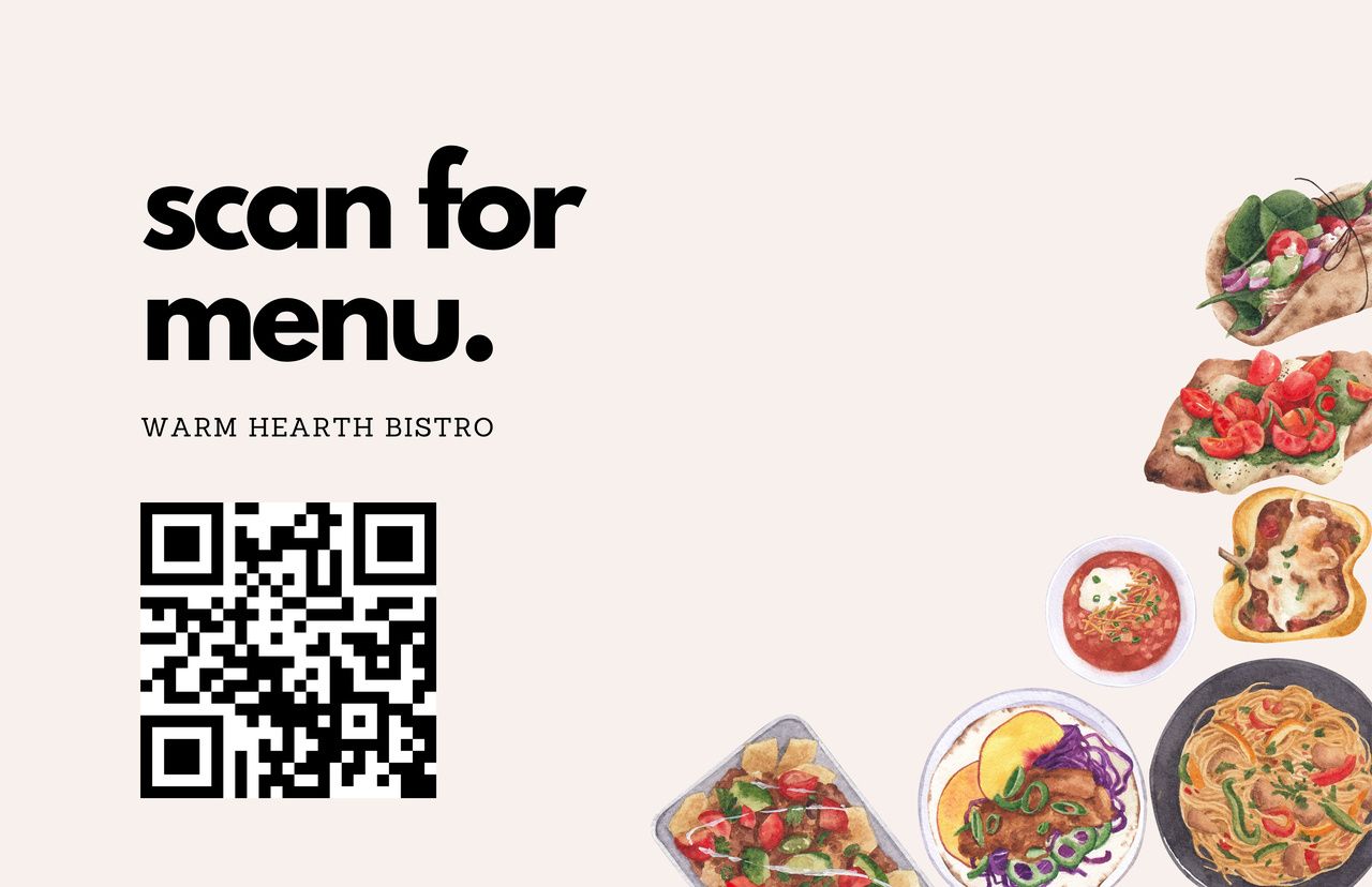 simple QR code menu template