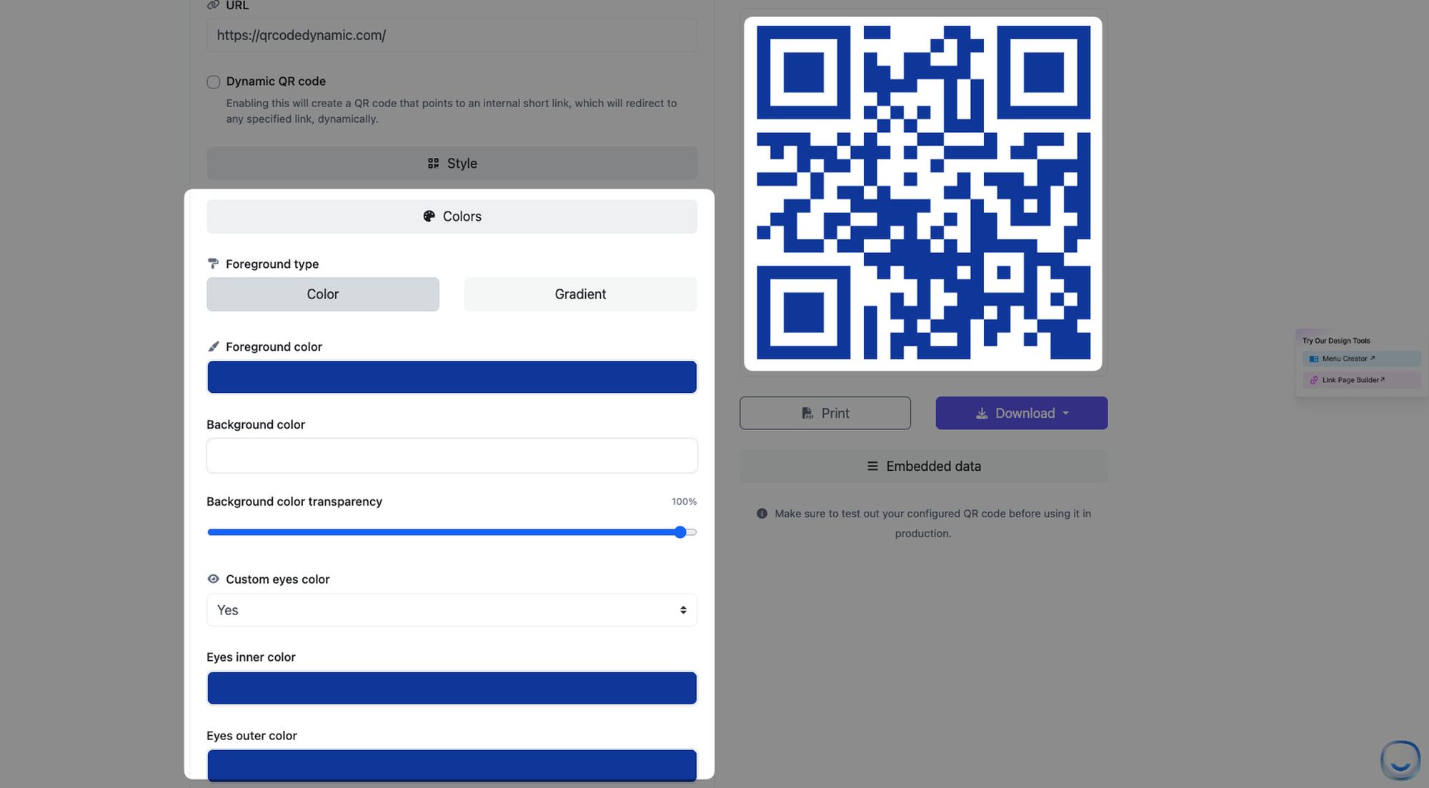 adjusting transparency of a QR code