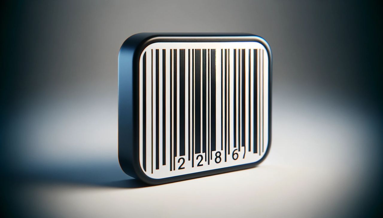 Diagram showing the structural elements of a standard linear barcode