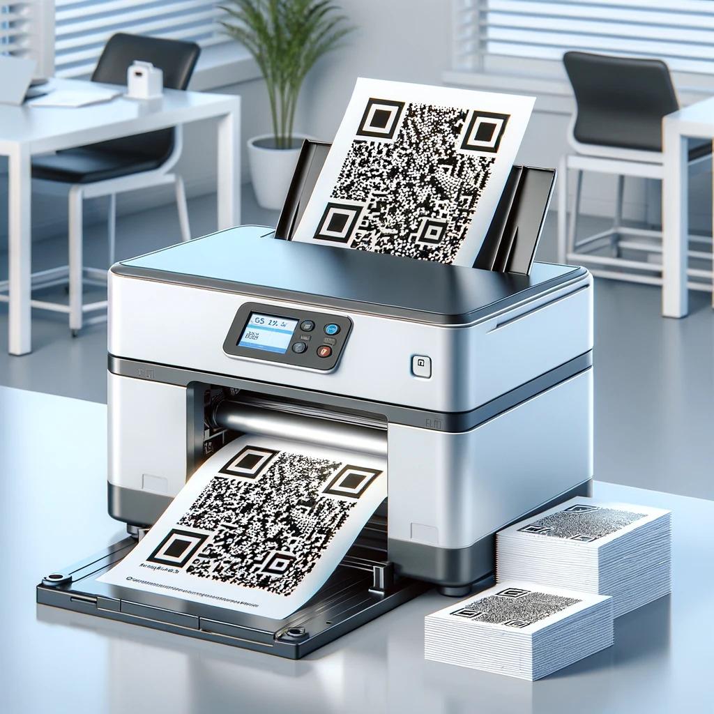 the QR code and printing machine