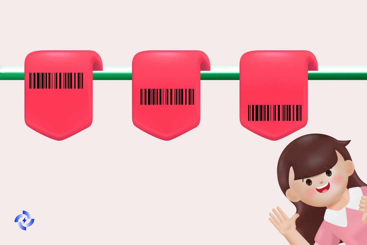 diagram showing correct barcode placement on flat surfaces versus curved or seam-adjacent positions