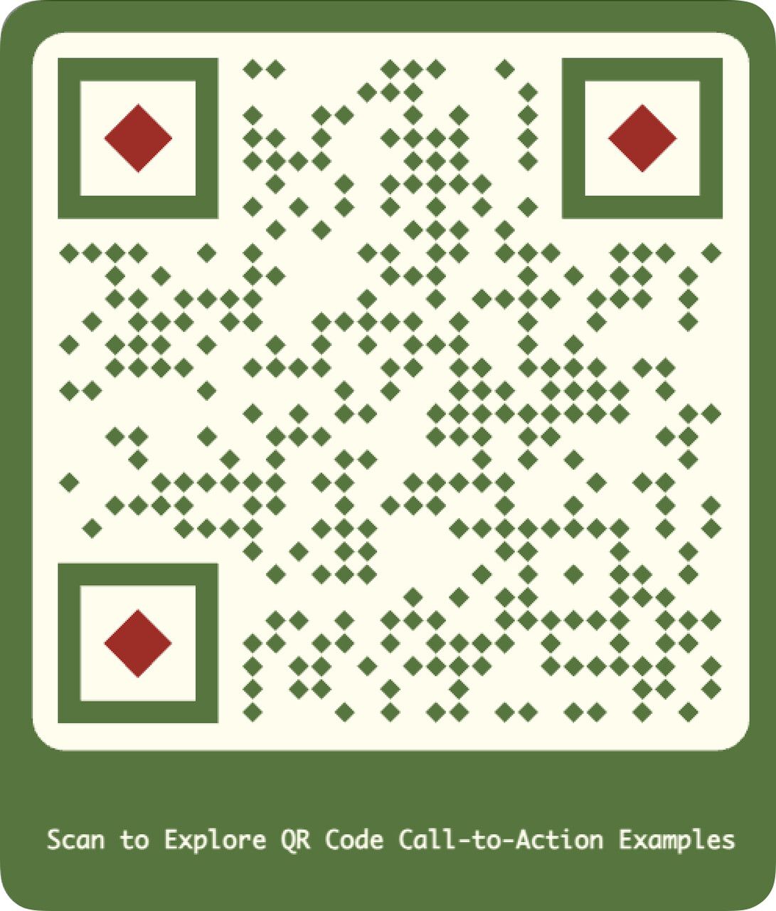 Final look of CTA QR Code with frame text