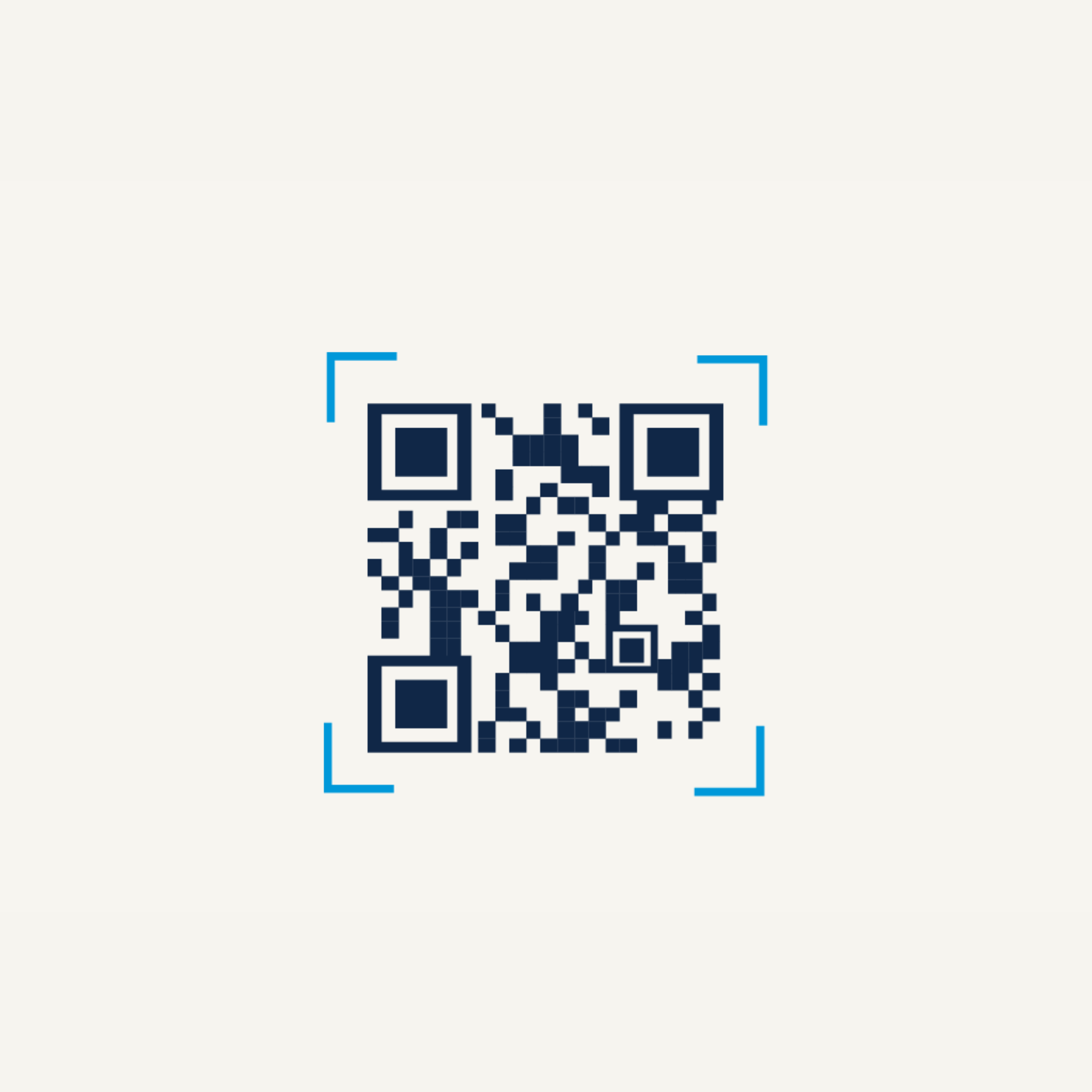 Black and white QR code displayed for an iPhone camera scan demo