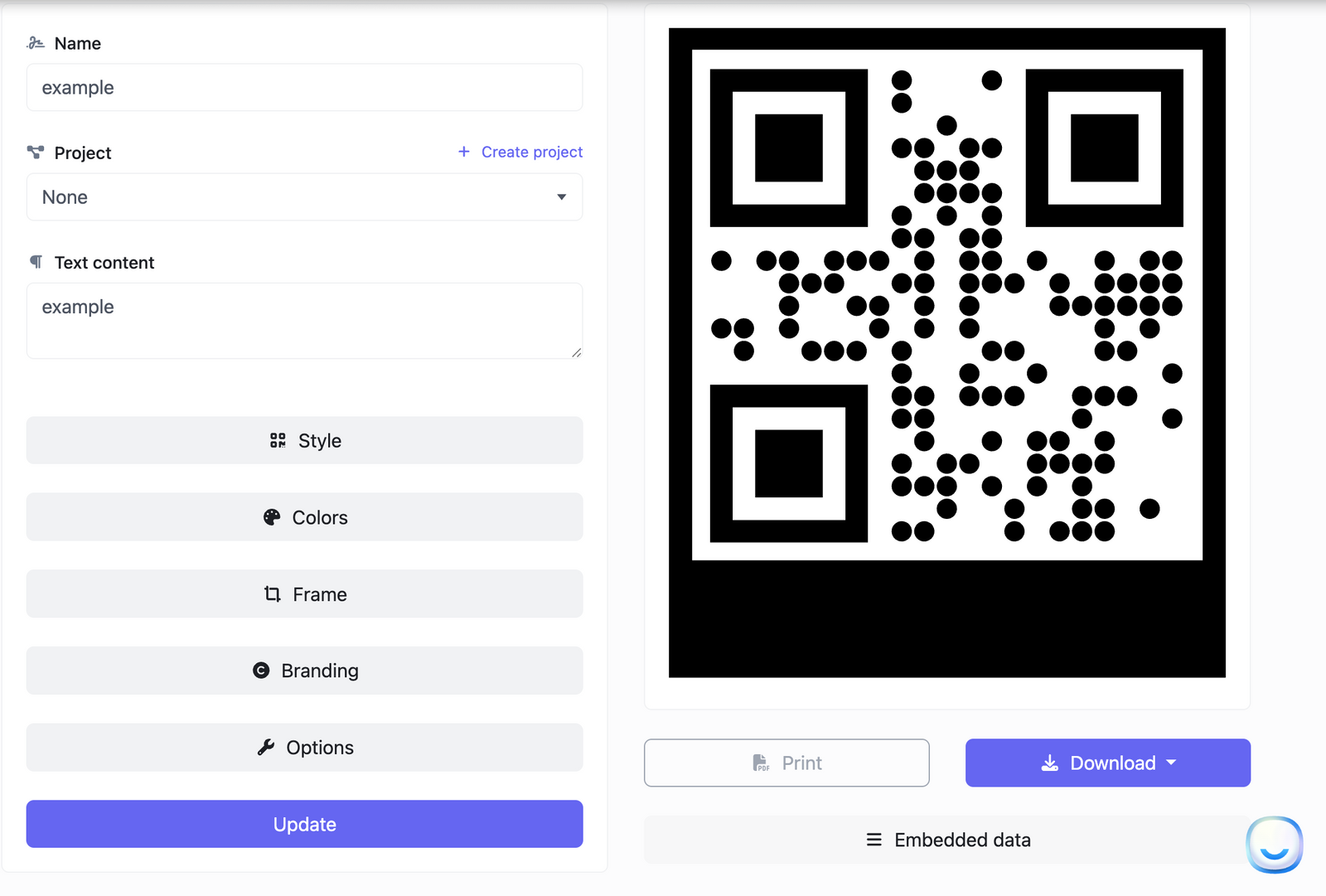 Image for the step: "5.Generate and download your code—ready for print and digital use."