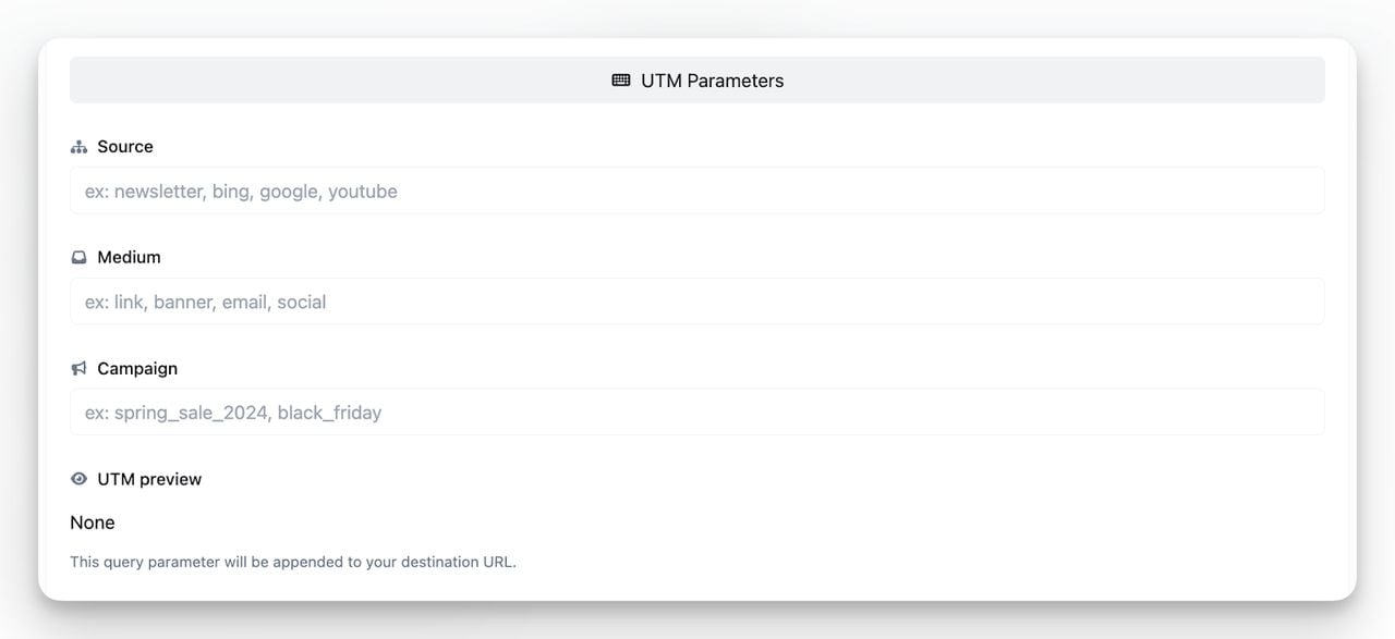 UTM parameter settings for tracking campaigns linked to a reddit qr.